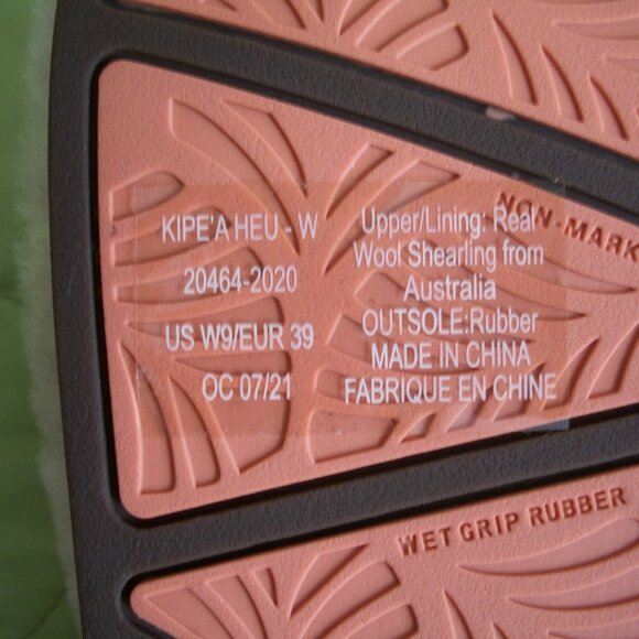 NWT OluKai Kipea Heu Flip Flop, Fluffy Shearling Foam Bed Thong Slippers/Sandals - Picture 2 of 12